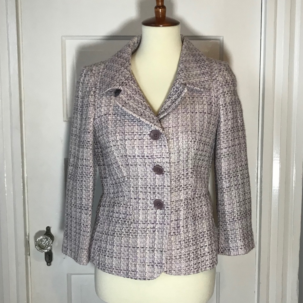 Ann Taylor Blazer Jacket Patterned Petites 4P NWT